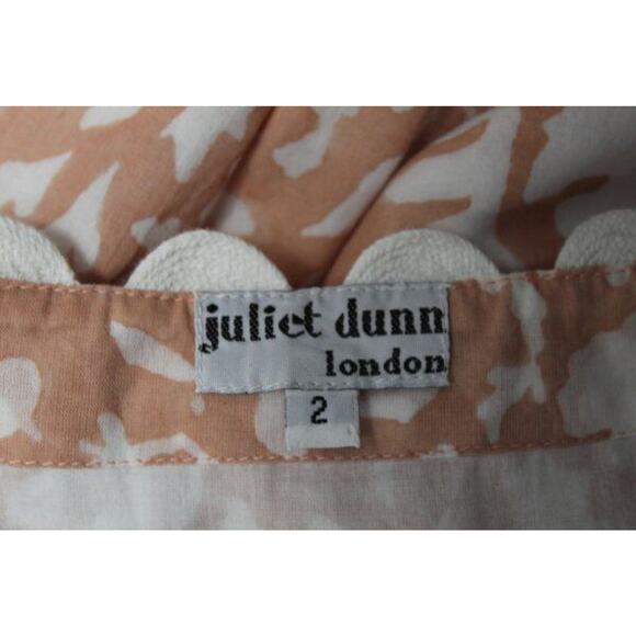 JULIET DUNN Sz 2 6/8 M Palladio Jaipur Pink Ric Rac Trim Tie Shoulder Midi Dress - Picture 3 of 11